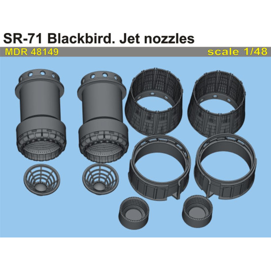 Metallic Details MDR48149 - 1/48 SR-71 Blackbird. Jet nozzles (for Revell kit)