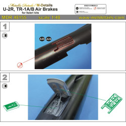 Metallic Details MDR48155 - 1/48 U-2R, TR-1A/B. Air brakes (Italeri) 3D-printed