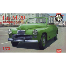 Military Wheels 7261 - 1/72 - GAZ-M20 "Pobeda" Cabriolet, Soviet Car Model Kit