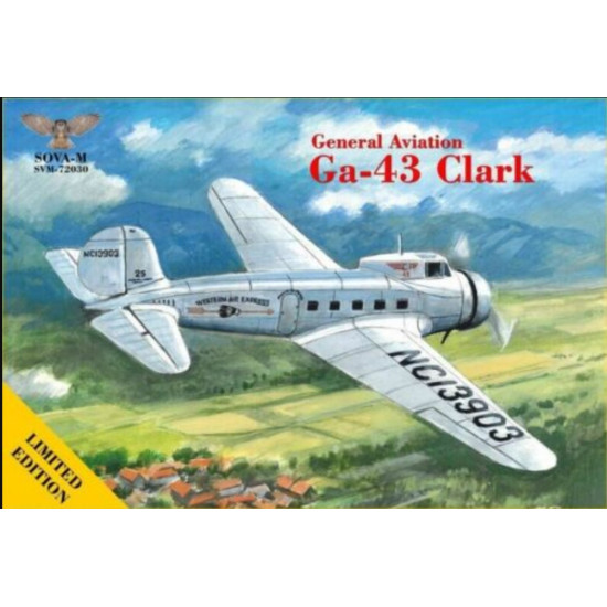 Sova Model 72030 - 1/72 Passenger Plane Ga-43 Clark (USA) Scale Plastic Model Kit