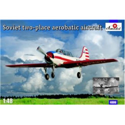 Yakovlev Yak-52 Soviet two-seat aerobatic aircraft 1/48 AMODEL 4806