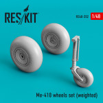 Reskit RS48-0352 - 1/48 Me-410 wheels set (weighted) for scale model kit