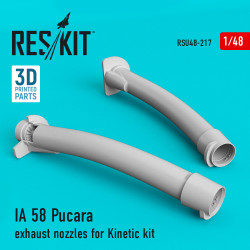 Reskit RSU48-0217 - 1/48 IA 58 Pucara exhaust nozzles for Kinetic model kit