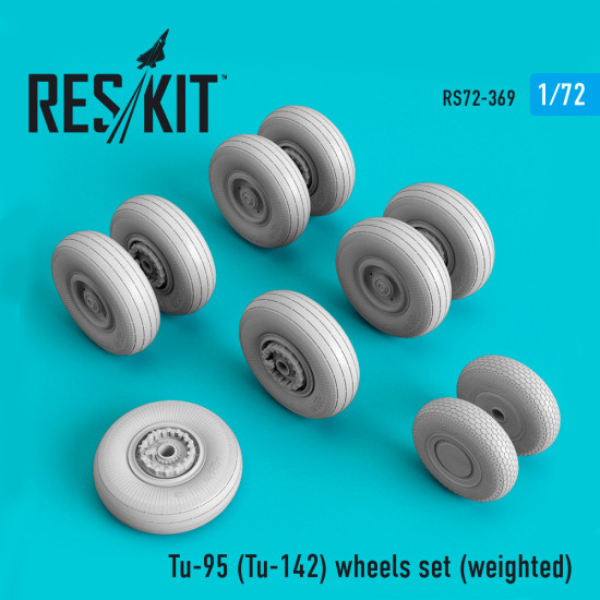 Reskit RS72-0369 - 1/72 Tu-95 (Tu-142) wheels set (weighted), scale model kit