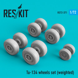 Reskit RS72-0371 - 1/72 Tu-134 wheels set (weighted), scale model kit