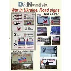 Dan Models 35417 - 1/35 Road and anti-Russian signs. Ukraine 2 Cardboard