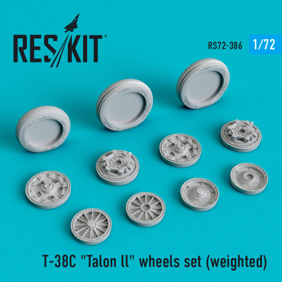 Reskit RS72-0386 - 1/72 T-38C Talon II wheels set (weighted) scale model kit