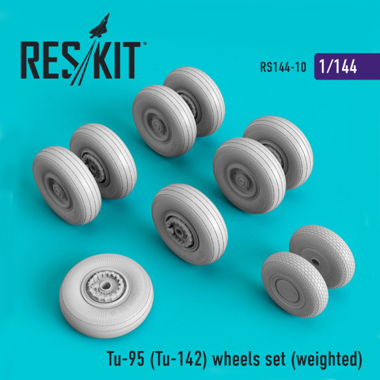 Reskit RS144-0010 - 1/144 Tu-95 (Tu-142) wheels set (weighted) scale model kit