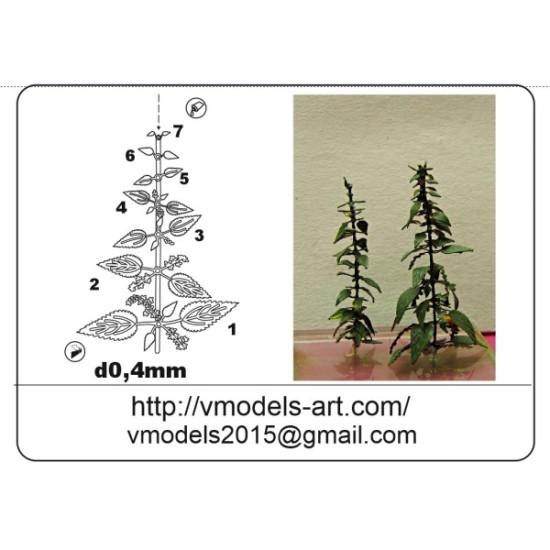 Vmodels 35076 - 1/24, 1/35 Urtica dioica, nettles for creating dioramas