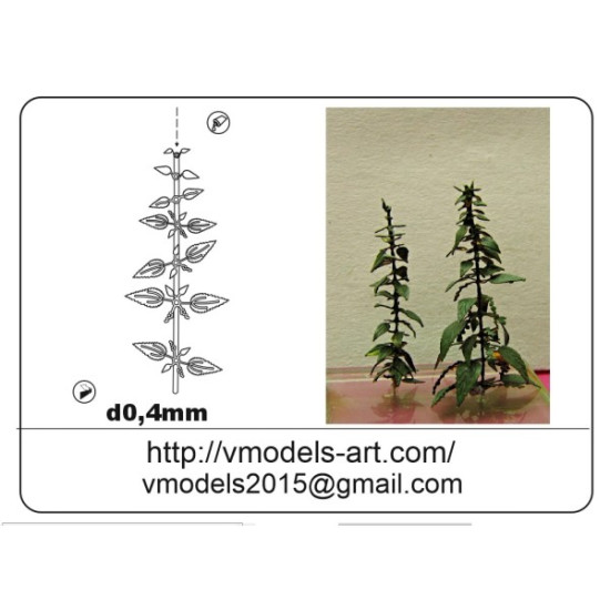 Vmodels 35077 - 1/35 Urtica dioica 2, plant elements for creating miniatures