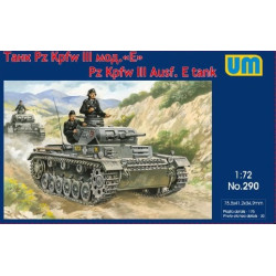 Unimodel 290 - 1/72 Tank PanzerIII Ausf E, scale plastic model kit