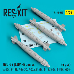 Reskit RS32-0365 1/32 GBU-54 (LJDAM) bombs (4 pcs) (A-10C, F-15E, F-16C/D, F-22A, F-35A, B-1B, B-2A, B-52H, MQ-9) (1/32)