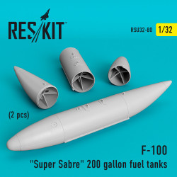 Reskit RSU32-0080 - 1/32 F-100 Super Sabre 200 gallon fuel tanks