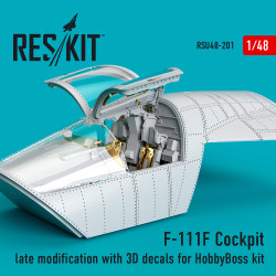 Reskit RSU48-0201 1/48 F-111F Cockpit late modification + 3D decals HobbyBoss