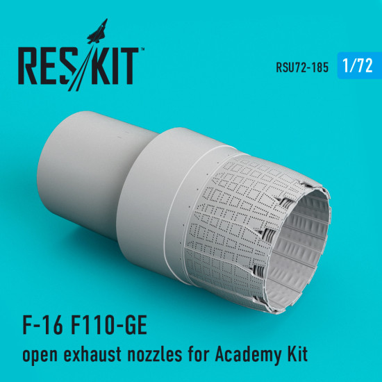 Reskit RSU72-0185 1/72 F-16 F110-GE open exhaust nozzles for Academy Kit