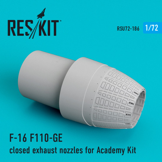 Reskit RSU72-0186 1/72 F-16 F110-GE close exhaust nozzles for Academy Kit