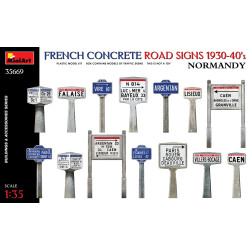 Miniart 35669 - 1/35 - FRENCH CONCRETE ROAD SIGNS 1930-40S. NORMANDY