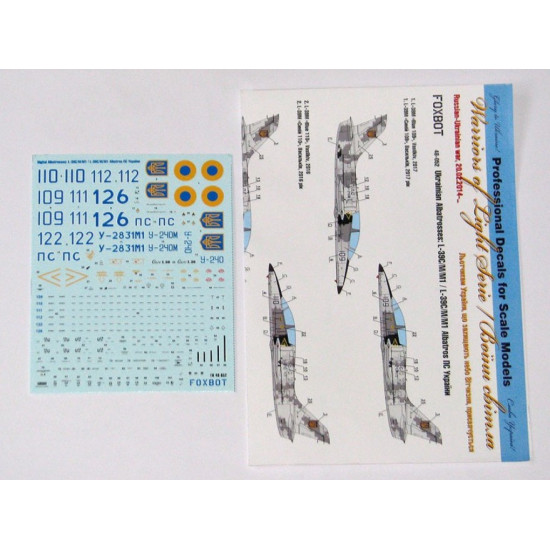 Foxbot 48-052 - 1/48 - Decals for Ukrainian Digital Albatrosses L-39C/M1