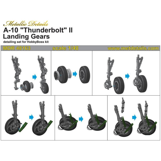 Metallic Details MDR48163 1/48 A-10 Thunderbolt II. Landing gears Upgrade set