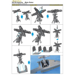 Metallic Details MDR48164 1/48 AH-64 Apache. Main rotor Upgrade set for aircraft