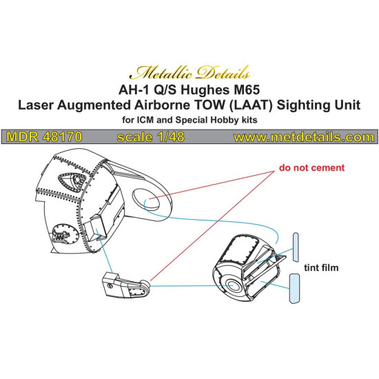 Metallic Details MDR48170 - 1/48 - AH-1Q/S. Hughes M65 LAAT Sighting Unit