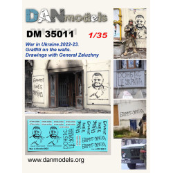 Dan Models 35011 1/35 Decals drowings with General Zaluzhny Grffiti on the walls War in Ukraine 2022