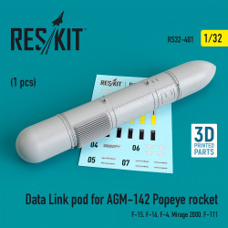 Reskit RS32-0401 - 1/32 - Data Link pod for AGM-142 Popeye rocket (F-15, F-16, F-4, Mirage 2000, F-111)
