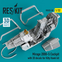 Reskit RSU32-0058 - 1/32 Mirage-2000-5 cockpit with 3D decals for Kitty Hawk kit