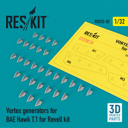 Reskit RSU32-0082 - 1/32 - Vortex generators for BAE Hawk T.1 for Revell kit