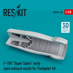 Reskit RSU48-0136 - 1/48 - F-100 Super Sabre early open exhaust nozzle for Trumpeter kit