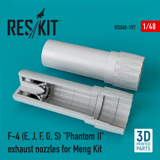 Reskit RSU48-0197 1/48 F-4 Phantom II exhaust nozzles for Meng Kit