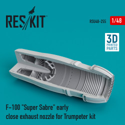 Reskit RSU48-0255 1/48 F-100 Super Sabre early close exhaust nozzle for Trumpeter kit