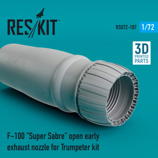 Reskit RSU72-0187 1/72 F-100 Super Sabre open early exhaust nozzle Trumpeter