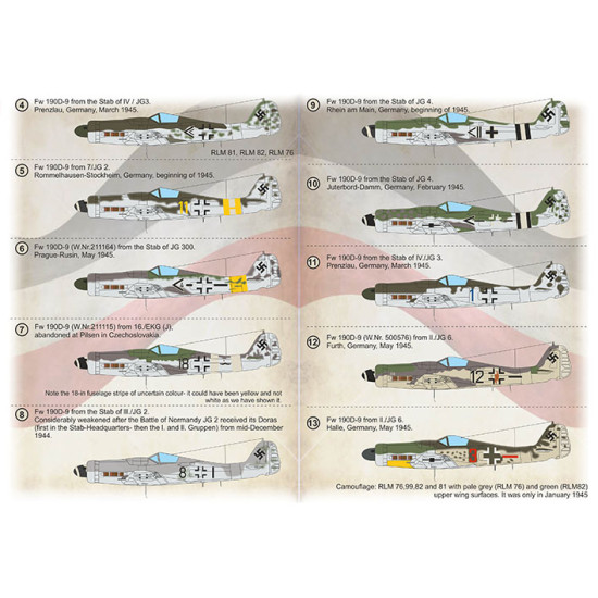 Print Scale 72-429 1/72 Decal for FW-190 D-9 Part 1 Military aircraft