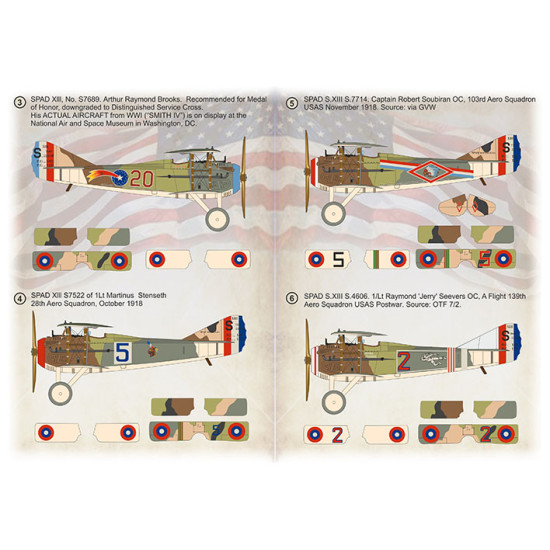 Print Scale 72-471 1/72 Decal for SPAD S.XIII Military aircraft