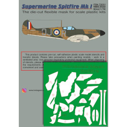 Print Scale PSM72001 1/72 Mask for Supermarin Spitfire Mk.1 Military aircraft