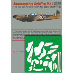 Print Scale PSM72002 1/72 Mask for Supermarin Spitfire Mk.1 Military aircraft