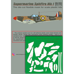 Print Scale PSM72007 1/72 Mask for Supermarin Spitfire Mk.1 Military aircraft