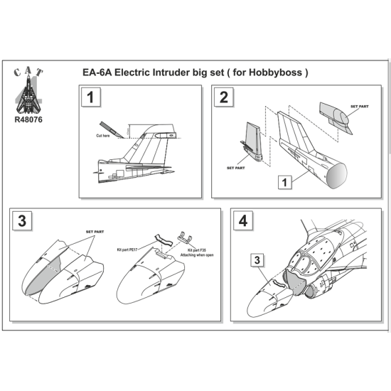 CAT4-R48076 - 1/48 - EA-6A Electric Intruder big set ( for Hobbyboss )