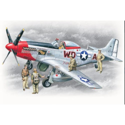US STOCK *** P-51D with USAAF Pilots and Ground Personnel Fighter  1/48 ICM 48153