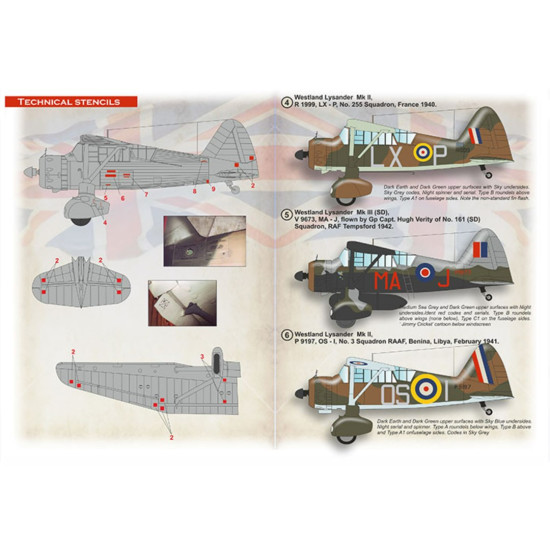 Print Scale 72-480 1/72 Westland Lysander Part 2 Decal for aircraft