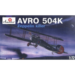 AVRO-504K Zeppelin Killer Aircraft 1/72 Amodel 7268