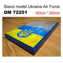 Dan Models 72251 1/72 Stand for the model (theme Ukraine - aviation - substrate photo concrete + flag of Ukraine) size 180mm * 280mm (weight 950 grams)