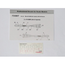 Foxbot 32-023 1/32 Decal Stencils for Missile R-60M (AA-8 Aphid) & APU-60