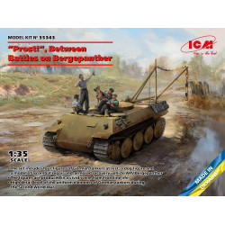 Prost Between Battles on Bergepanther Plastic Model Kit Scale 1/35 ICM 35343
