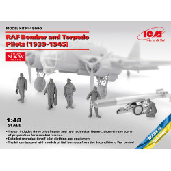 ICM 48090 - 1/48 - RAF Bomber and Torpedo Pilots 5 figures