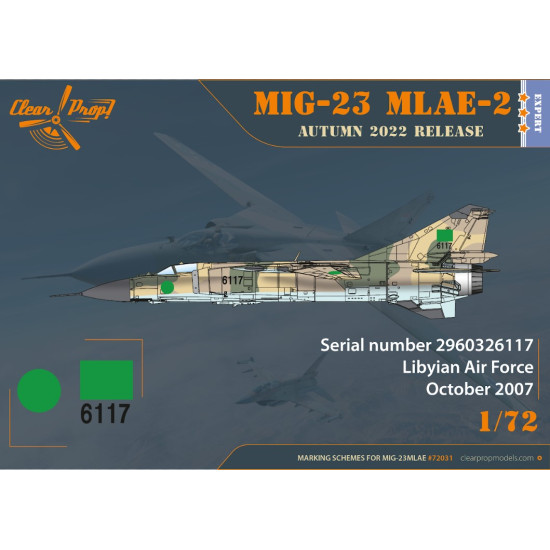 Clear Prop CP72031 - 1/72 - MiG-23MLAE-2 Flogger-G Military aircraaft