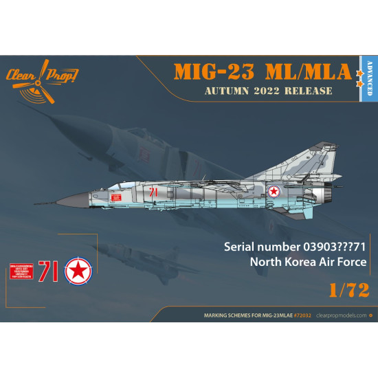 Clear Prop CP72032 - 1/72 - MiG-23ML/MLA Flogger-G Military aircraaft