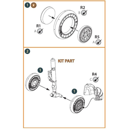 Clear Prop CPA72079 1/72 MiG-23ML, MLD, P, MLAE Wheel set