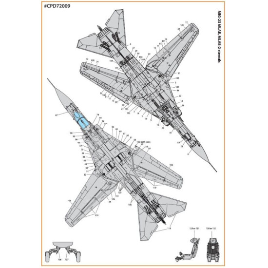 Clear Prop CPD72009 1/72 MiG-23ML, MLA, MLD, P, MLAE standard english stencils